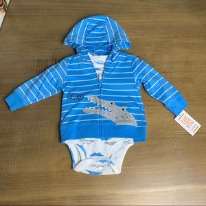 NWT Carter’s matching Onesie and zip up hoody